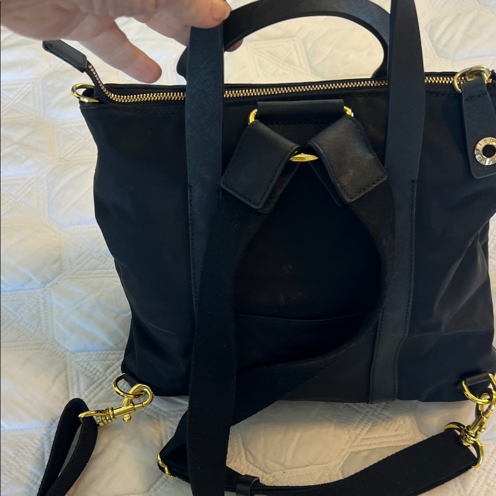 Henri Bendel Black Bag with Gold Hardware - Picture 5 of 6